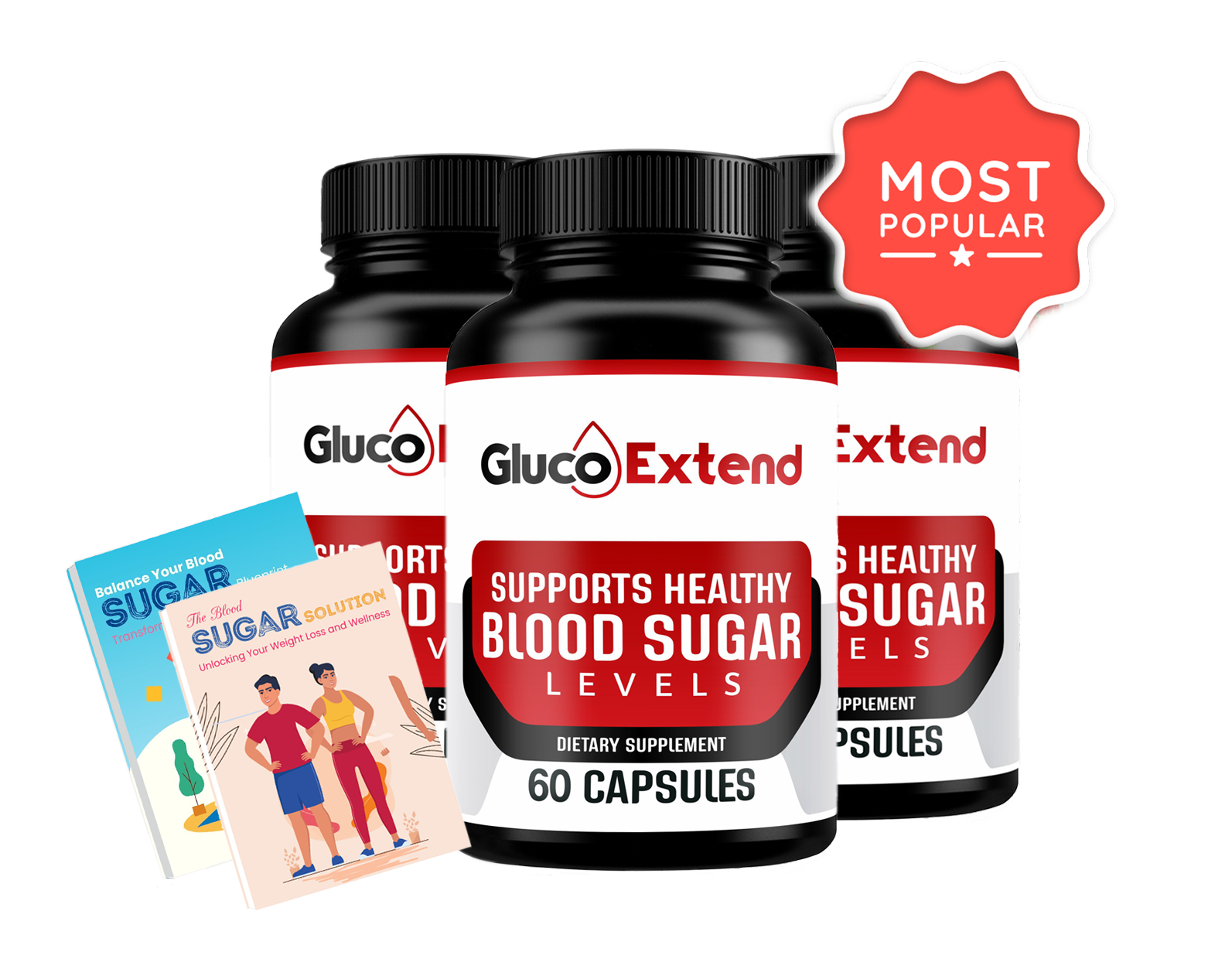 Gluco Extend three bottles plus bonus
